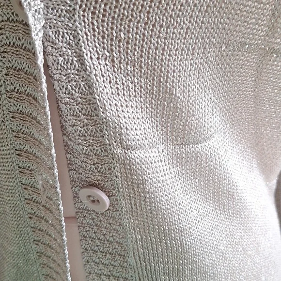 🎁Chic Metallic Cardigan Sweater Size M FREE with any Bundle Purchase - Picture 8 of 13